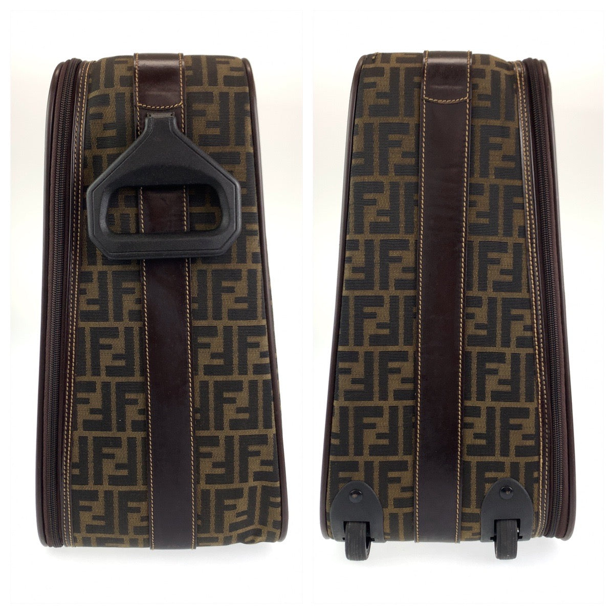 Fendi Zucca Canvas Leather Suitcase