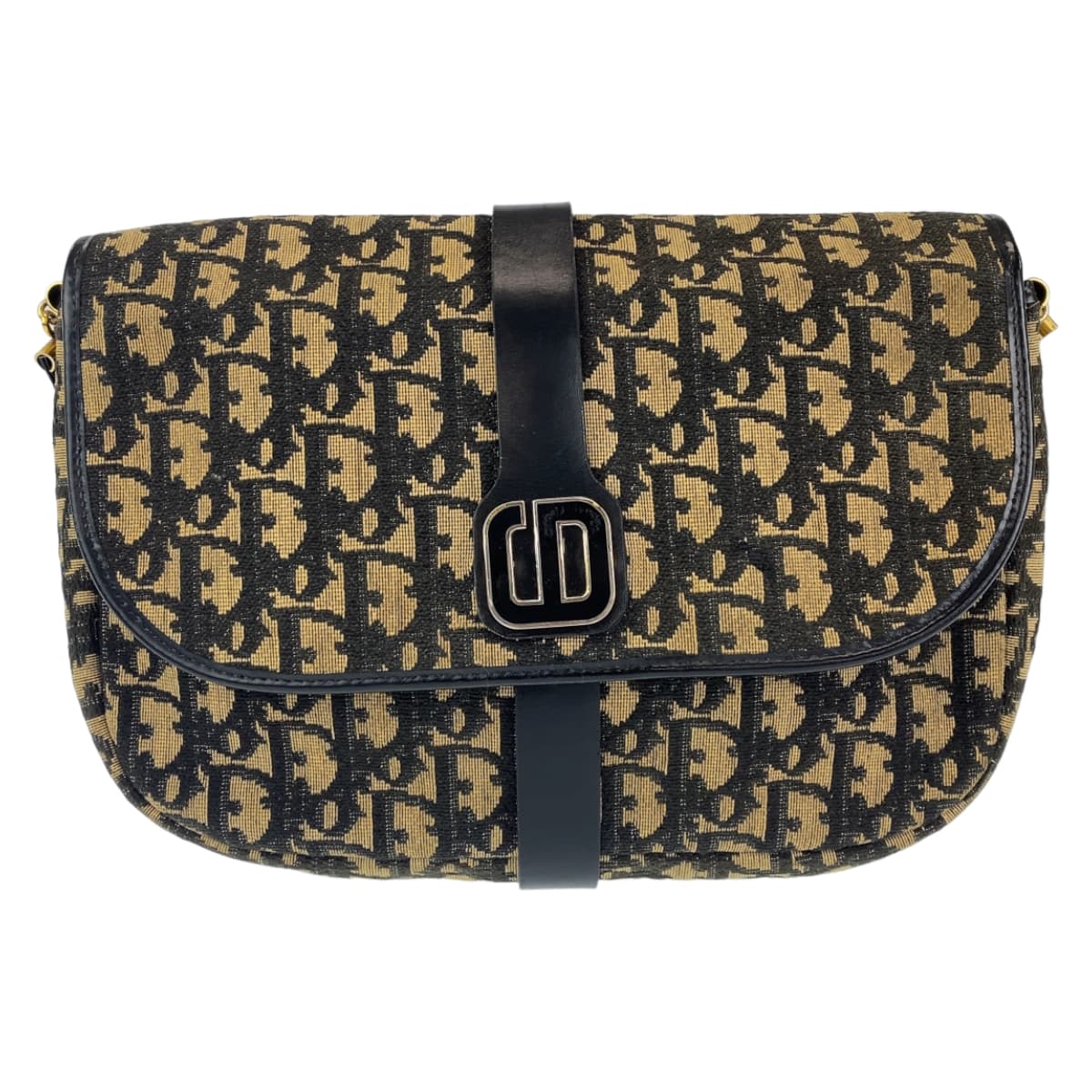 Dior Vintage Trotter Canvas Shoulder Bag