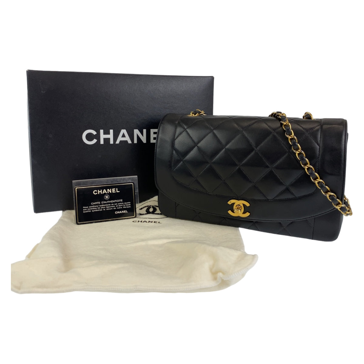 Chanel Vintage Diana Lambskin Shoulder Bag in Great Condition