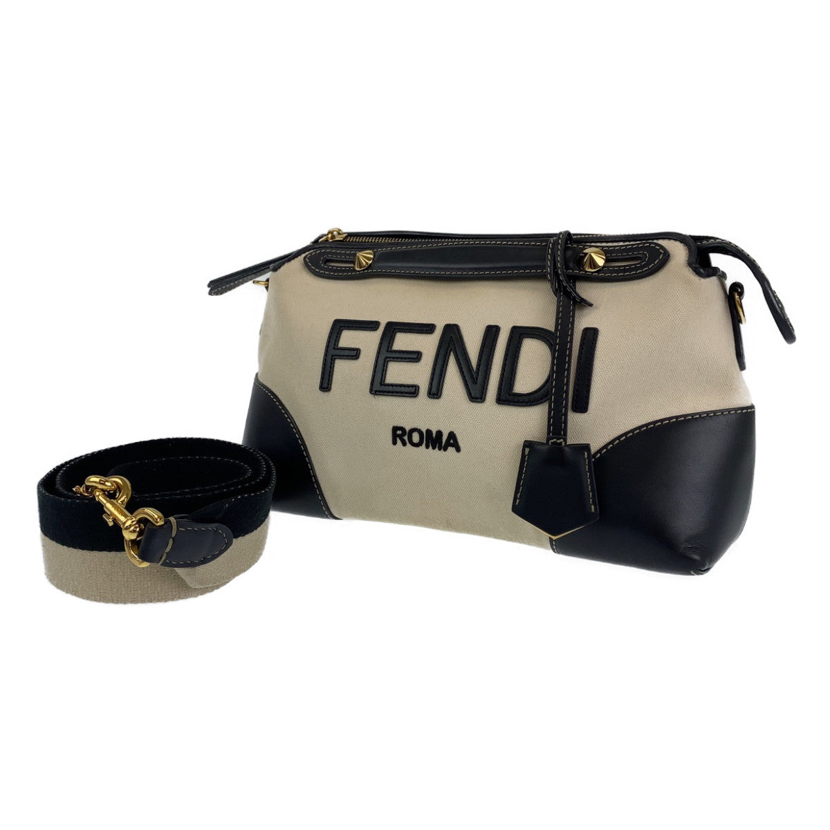 Fendi By The Way Canvas Shoulder Bag 8BL146 ACNW in Very Good Condition