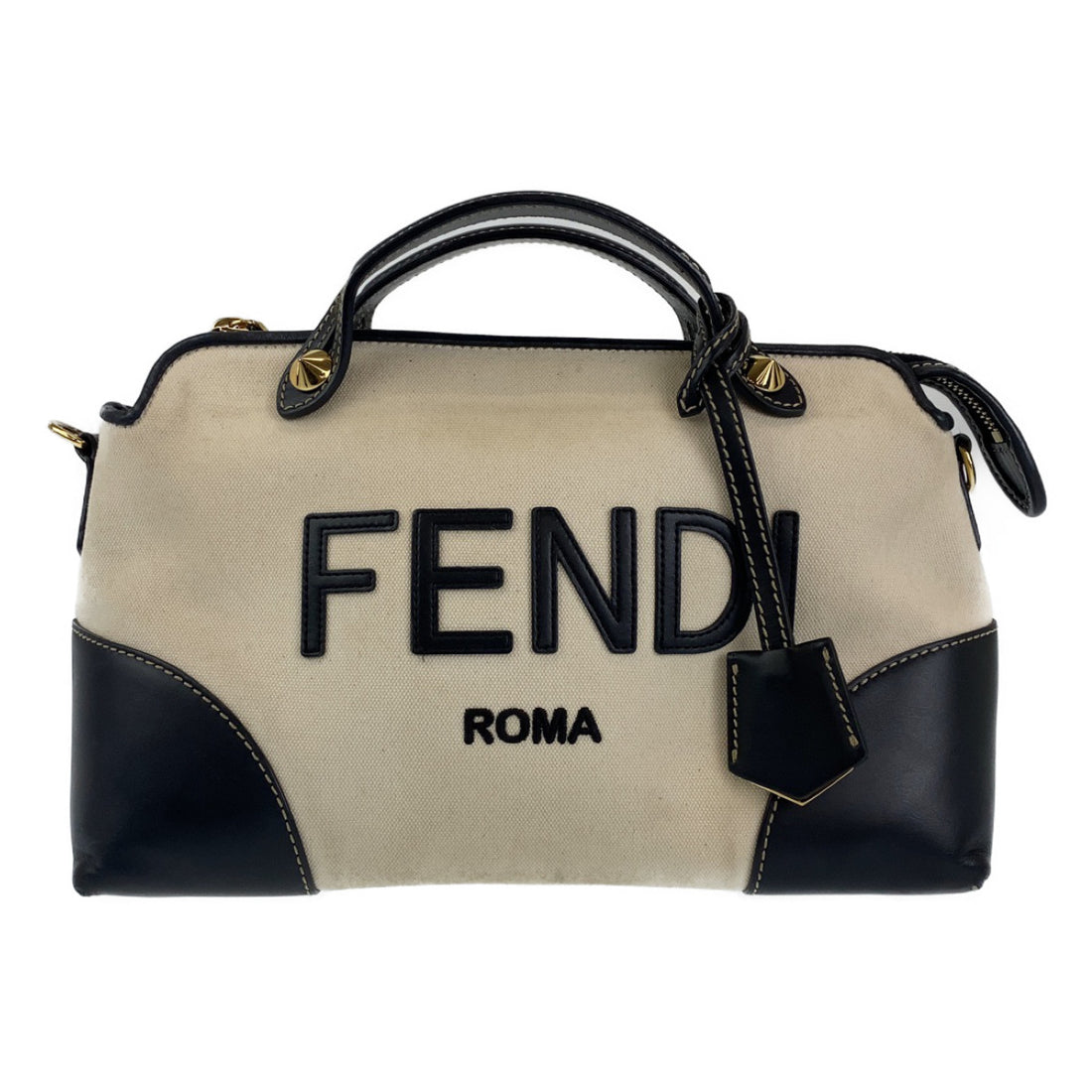 Fendi By The Way Canvas Shoulder Bag 8BL146 in Very Good Condition