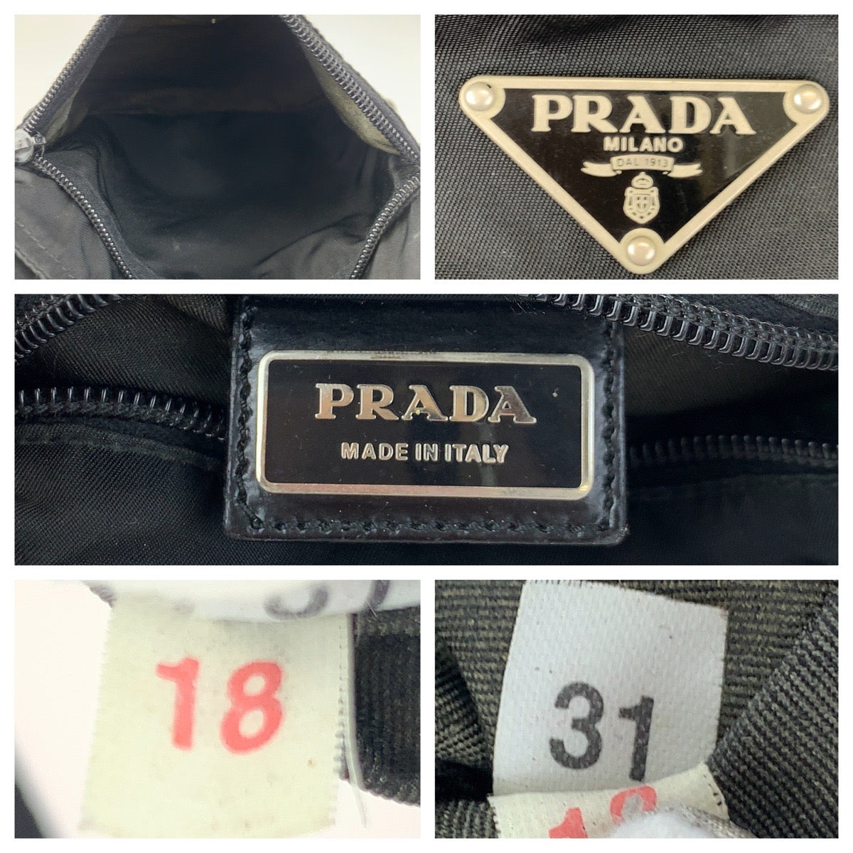 Prada Nylon Tessuto Triangle Logo Plate Crossbody Bag in Very Good Condition