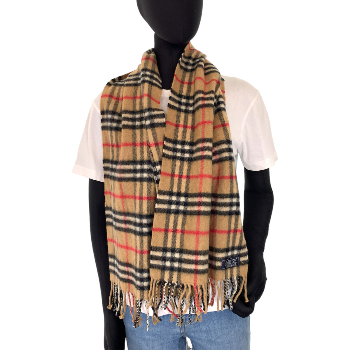 Burberry Cashmere Nova Check Scarf in Very Good Condition