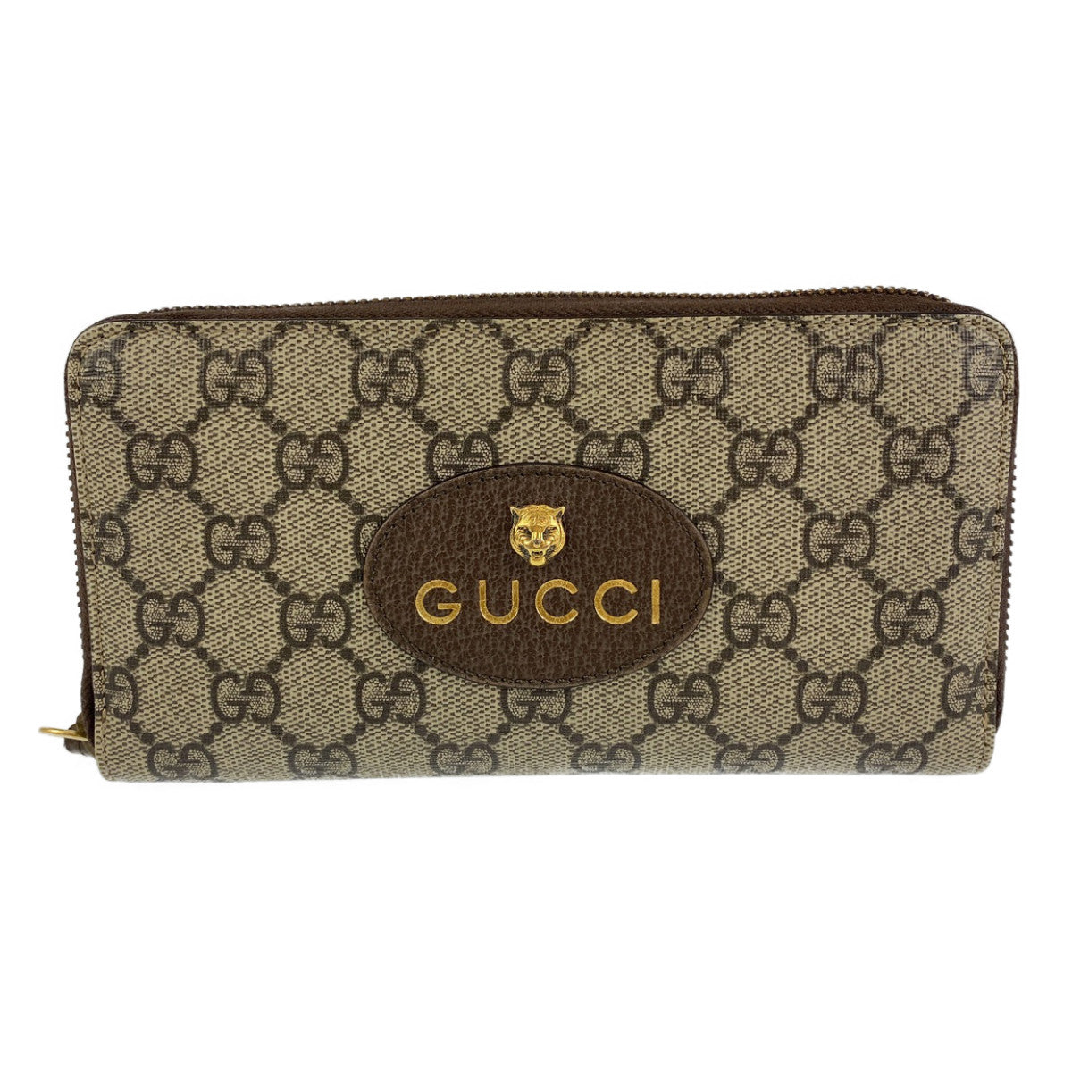 Gucci GG Supreme Neo Vintage Cat Long Wallet 473953 in Very Good Condition