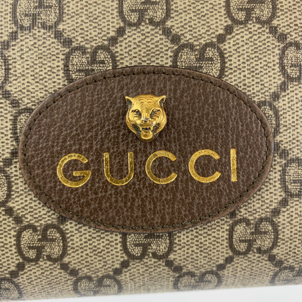 Gucci GG Supreme Neo Vintage Cat Long Wallet 473953 in Very Good Condition