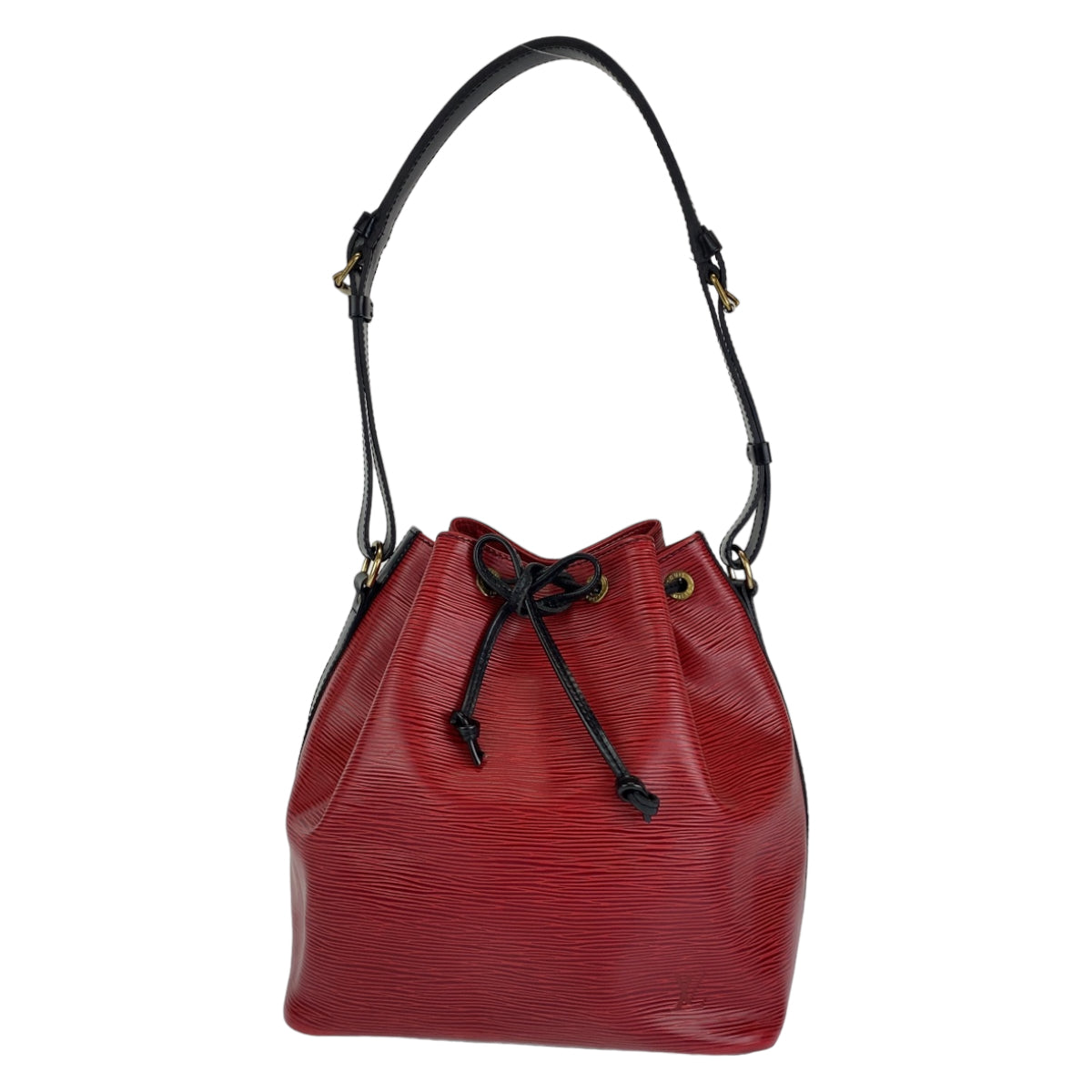 Louis Vuitton Epi Noe Shoulder Bag Red Black