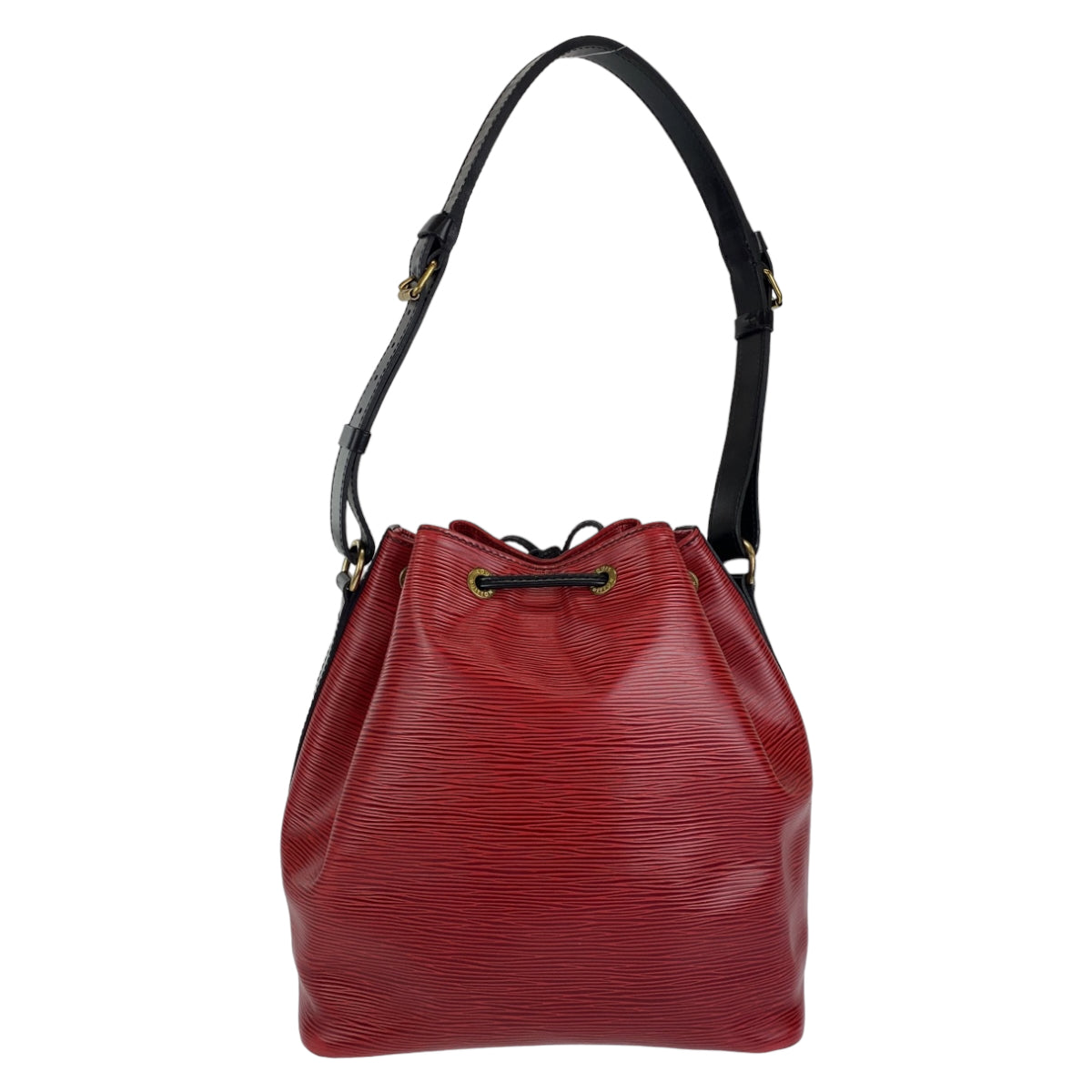 Louis Vuitton Epi Noe Shoulder Bag Red Black