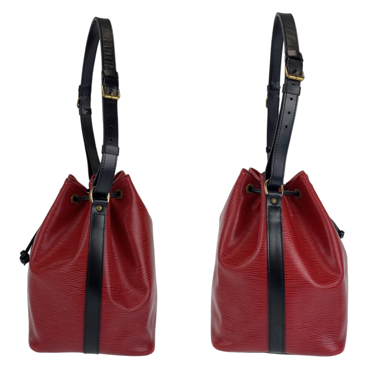 Louis Vuitton Epi Noe Shoulder Bag Red Black