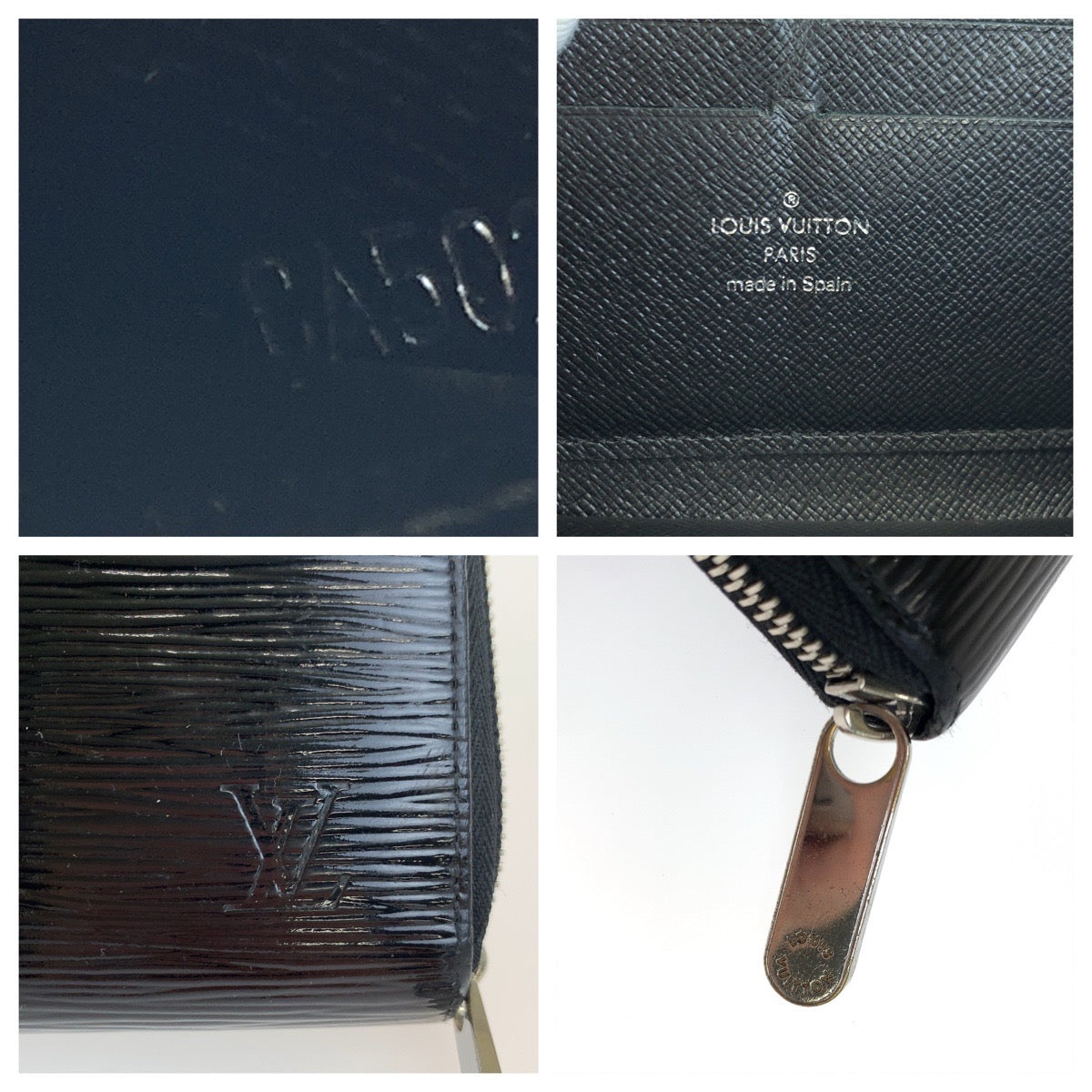 Louis Vuitton Epi Zippy Wallet Black Leather