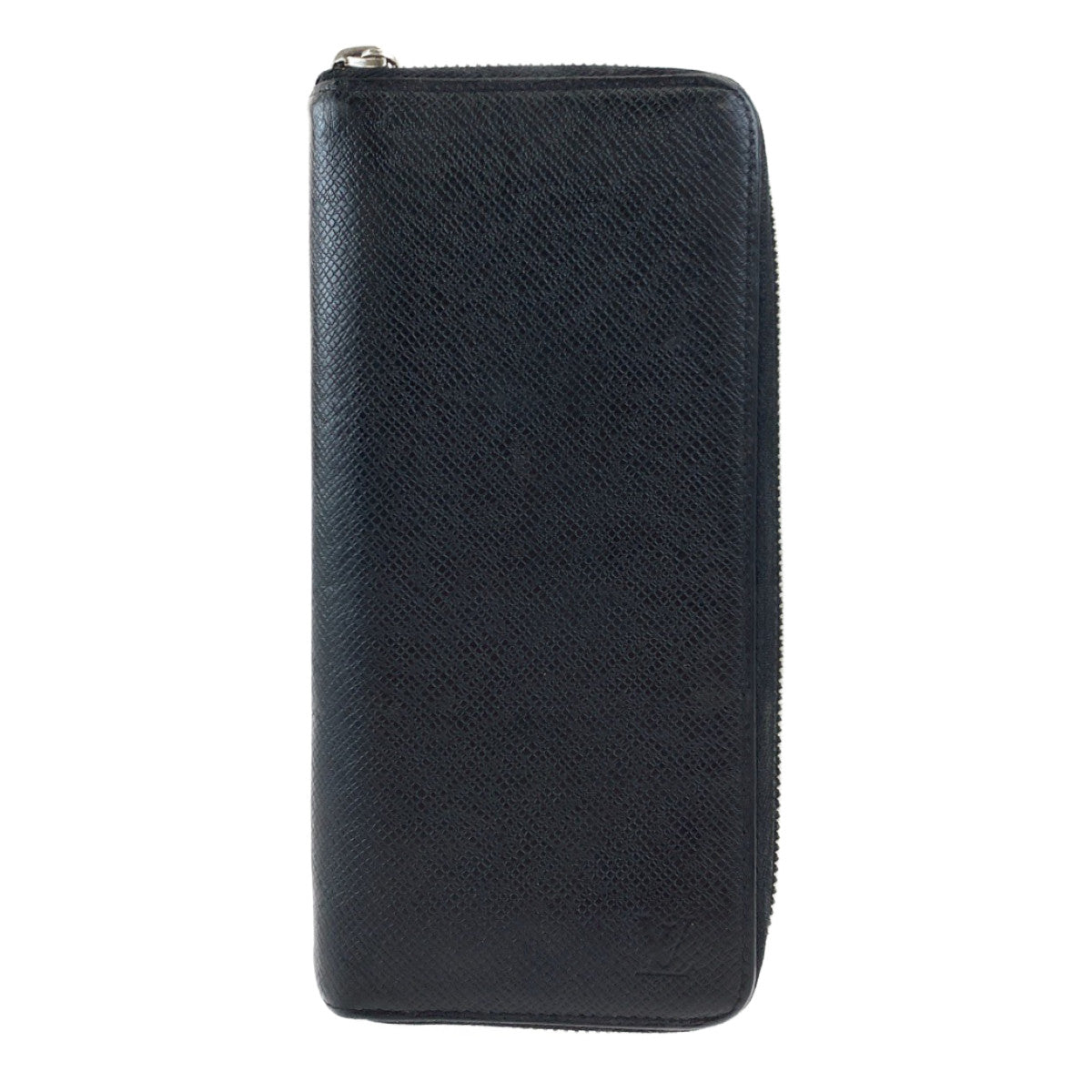 Louis Vuitton Taiga Zippy Wallet Vertical Black Leather