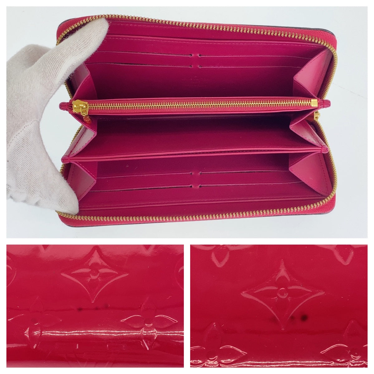 Louis Vuitton Vernis Zippy Wallet M91597 in Very Good Condition