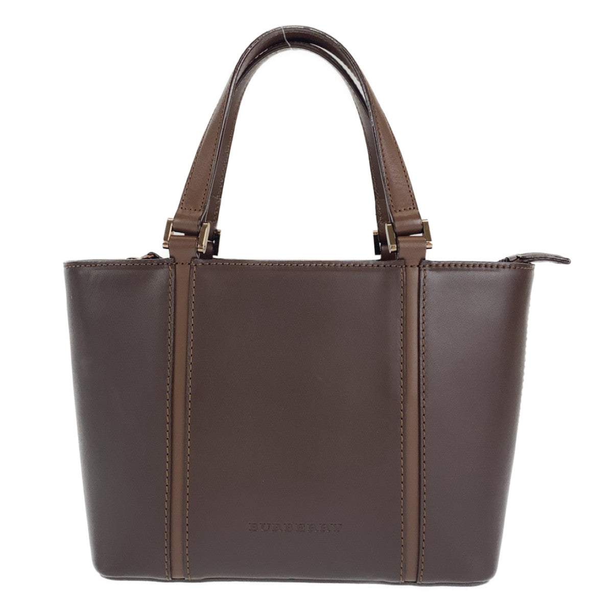 Burberry Leather Tote Bag Brown Gold Hardware