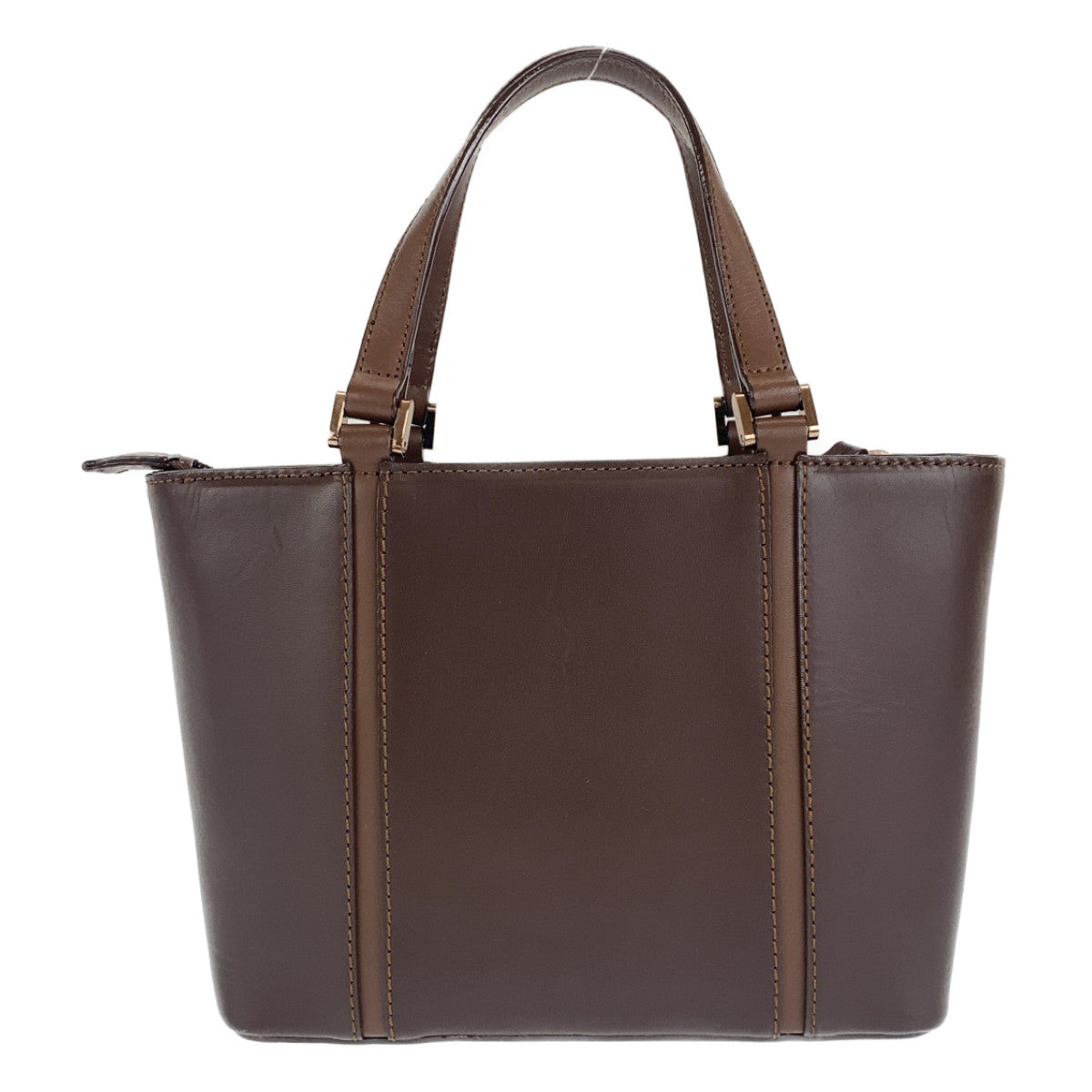 Burberry Leather Tote Bag Brown Gold Hardware