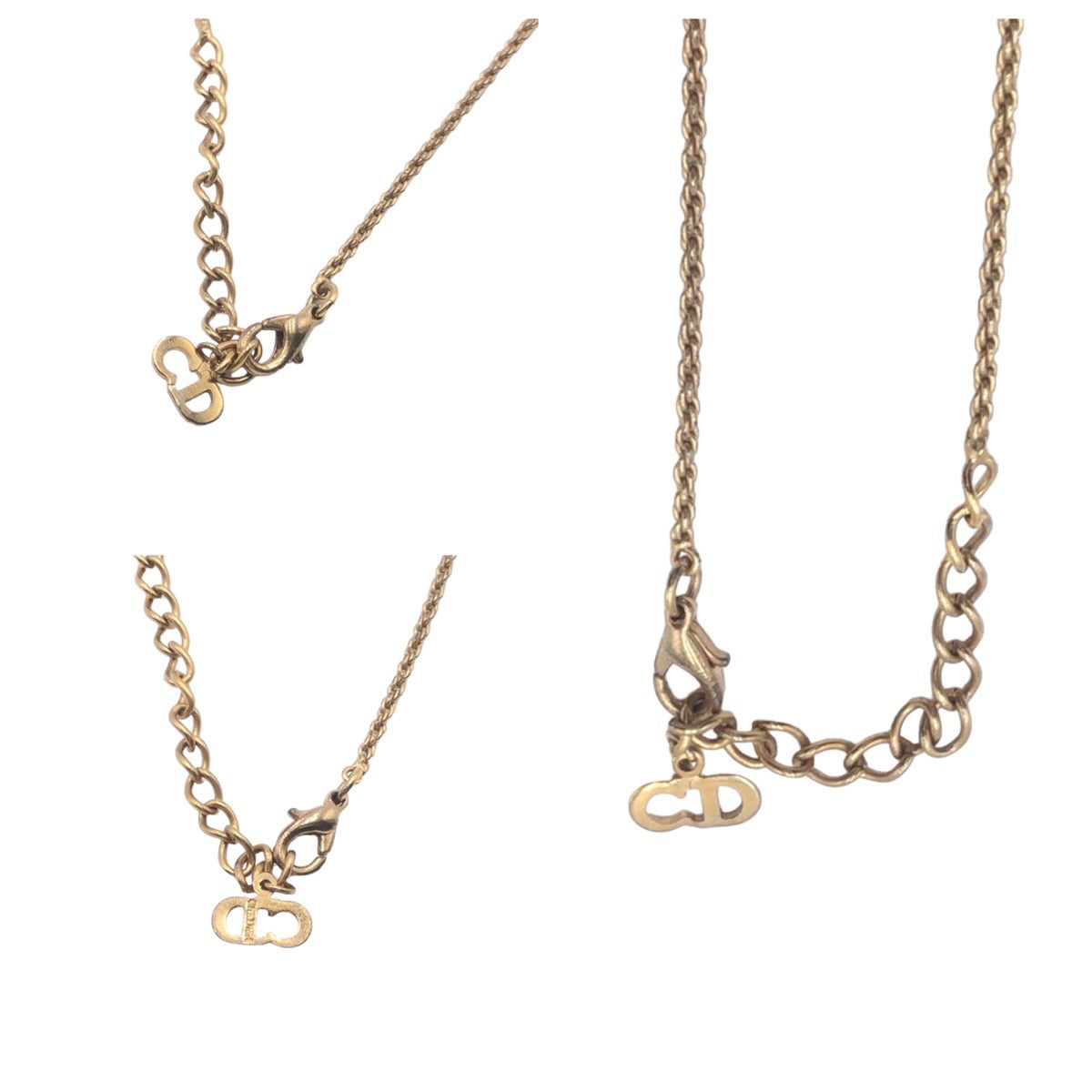 Dior Rhinestone Gold Necklace 404117