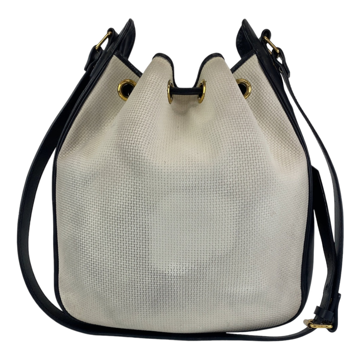 Yves Saint Laurent Vintage PVC/Leather Drawstring Crossbody Bag 404126 in Very Good Condition