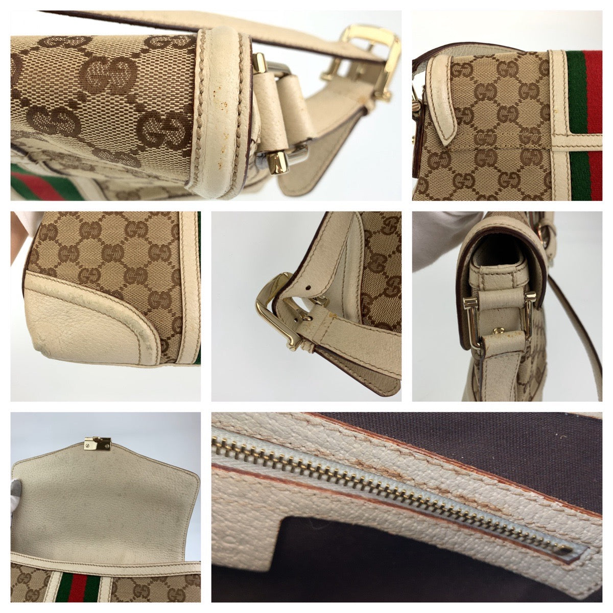 Gucci GG Canvas Shoulder Bag 404205 in Very Good Condition