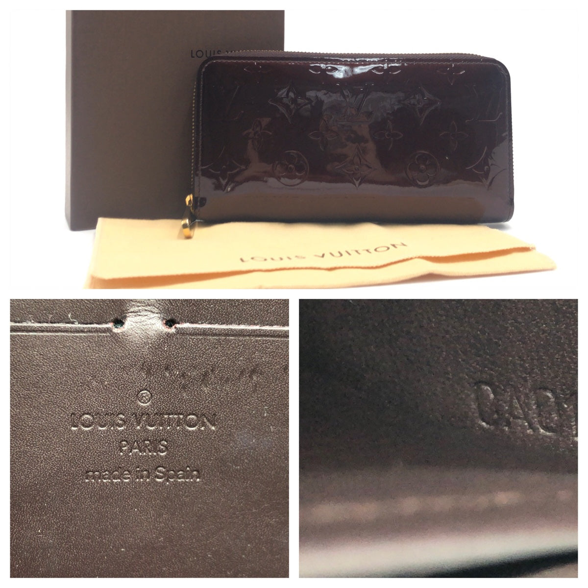 Louis Vuitton Patent Leather Zippy Wallet M93522