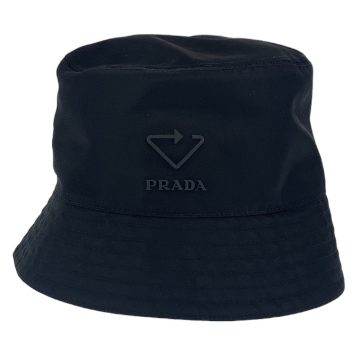 Prada Nylon Bucket Hat Black Unisex Size S in Excellent Condition