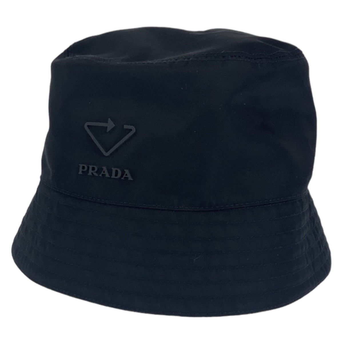 Prada Nylon Bucket Hat Black Unisex Size S in Excellent Condition