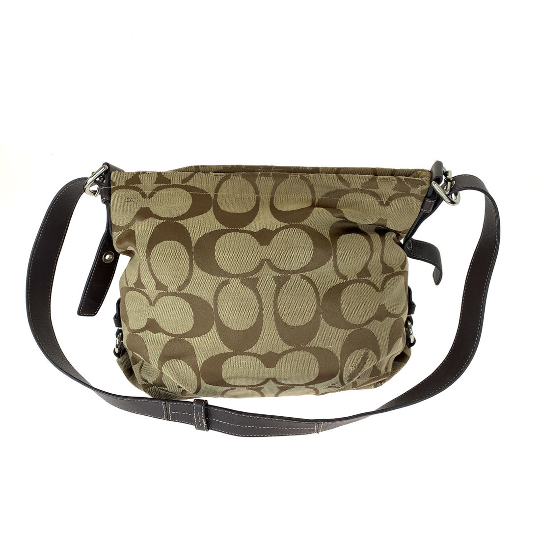 Coach Signature Brown Canvas Shoulder Bag F15067