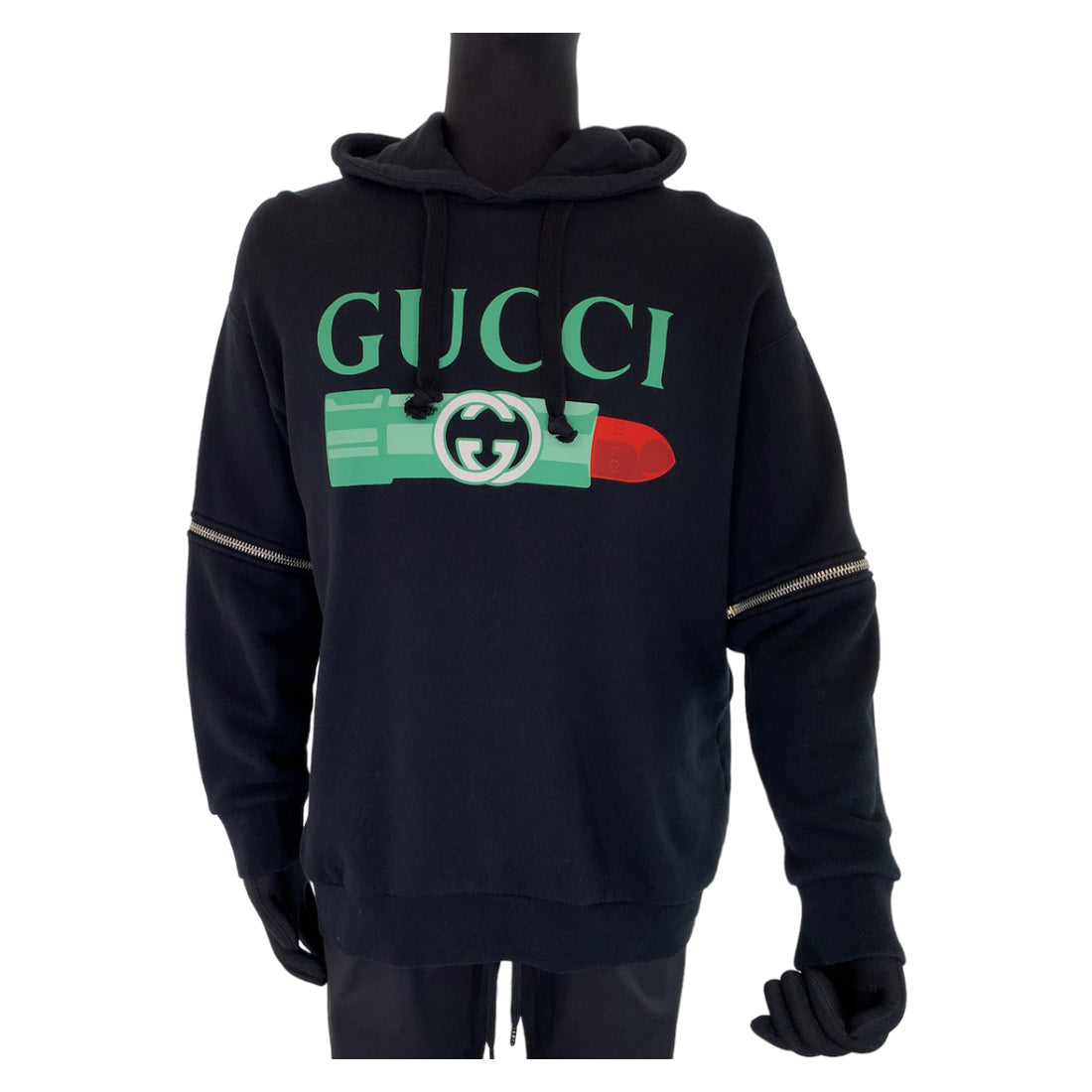 Gucci Lipstick Print Logo Cotton Sweatshirt M in Great Condition