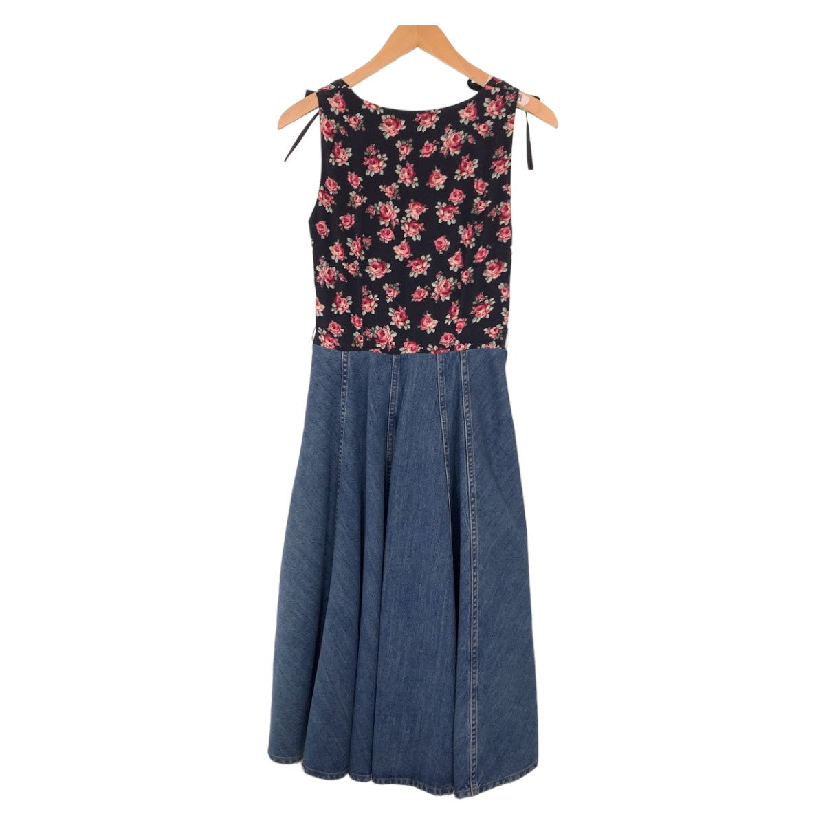 Miu Miu Floral Cotton Denim Dress Size 36 in Great Condition