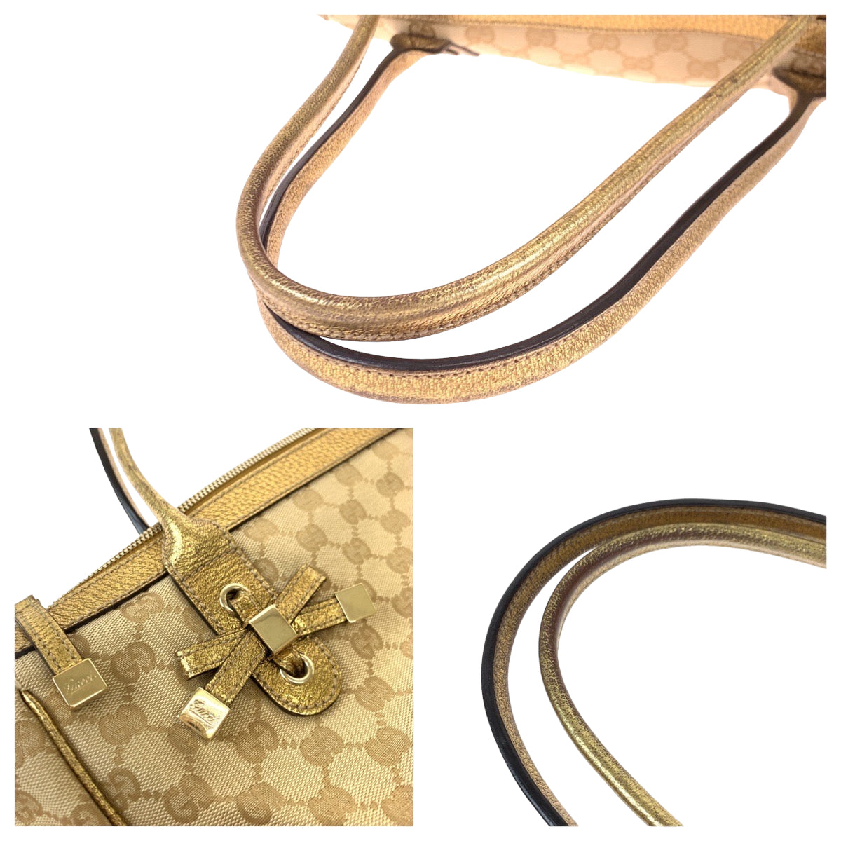 Gucci Princy GG Canvas Leather Tote Bag