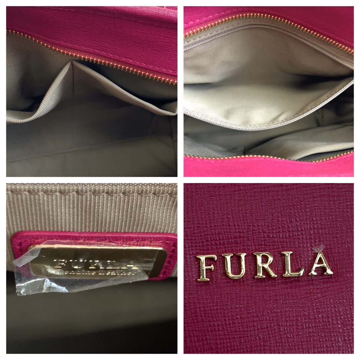 Furla Leather Handbag 2-Way Shoulder Bag in Great Condition