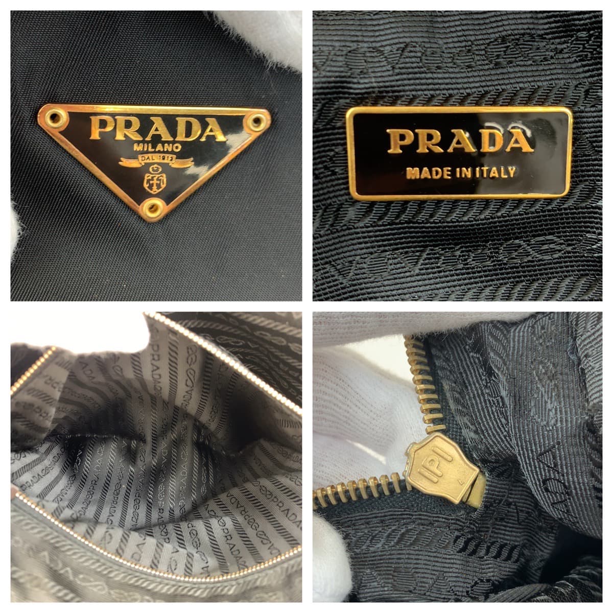 Prada Tessuto Nylon Black Tote Bag 404562 in Very Good Condition