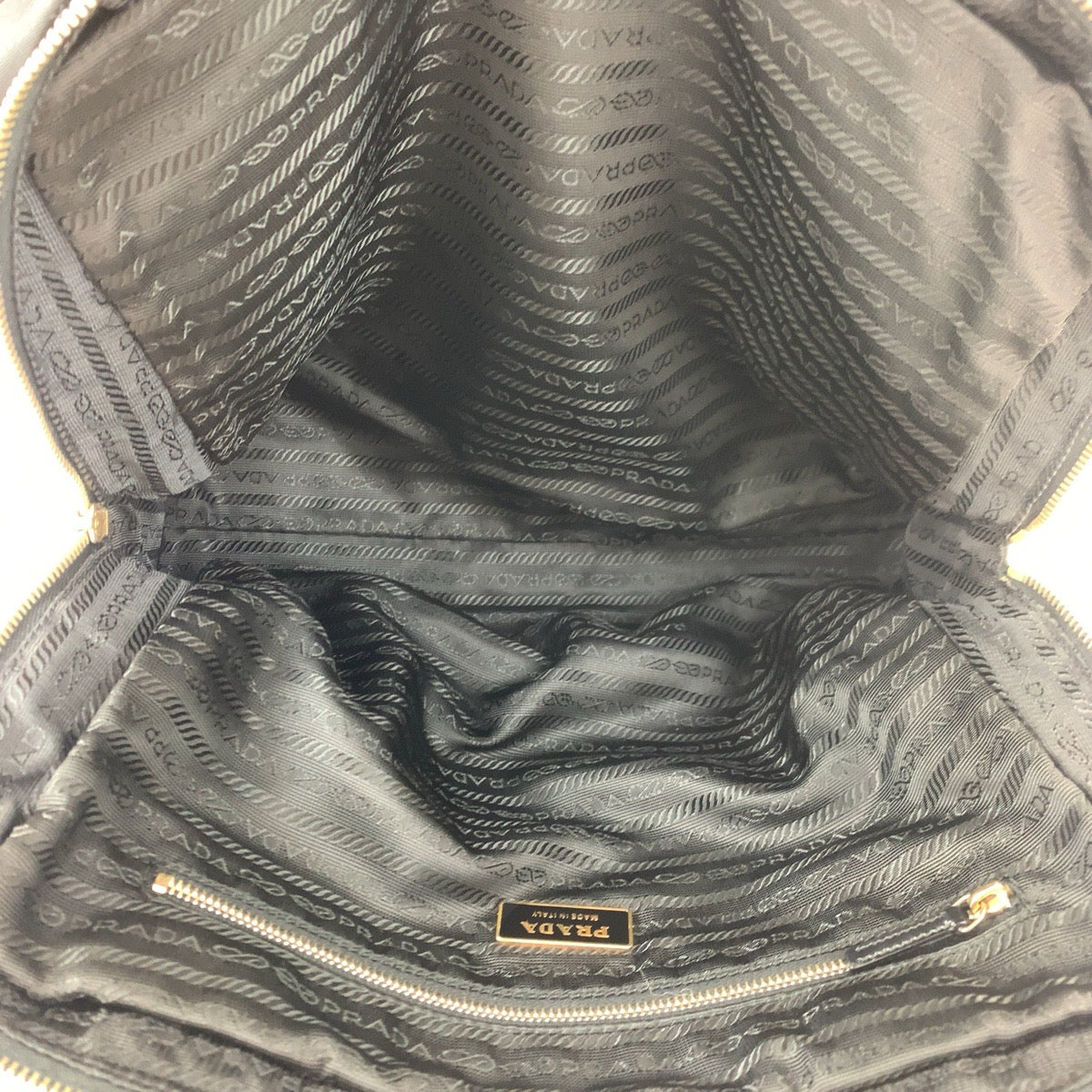 Prada Tessuto Nylon Black Tote Bag 404562 in Very Good Condition