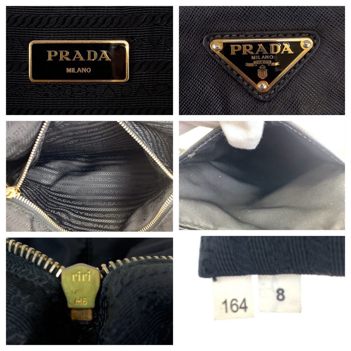 Prada Nylon/Leather Tessuto Saffiano Tote Bag 404568 in Very Good Condition