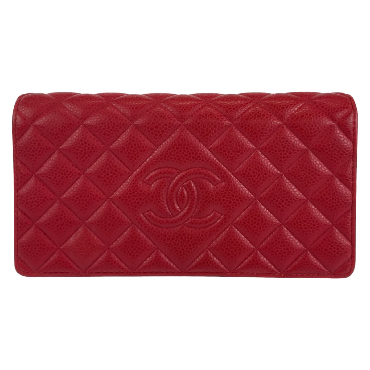 Chanel Caviar Skin Matelasse Long Wallet