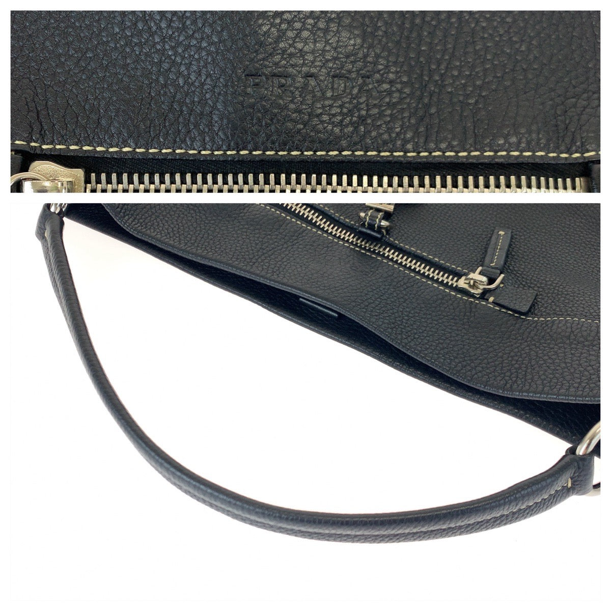 Prada Black Leather Shoulder Bag