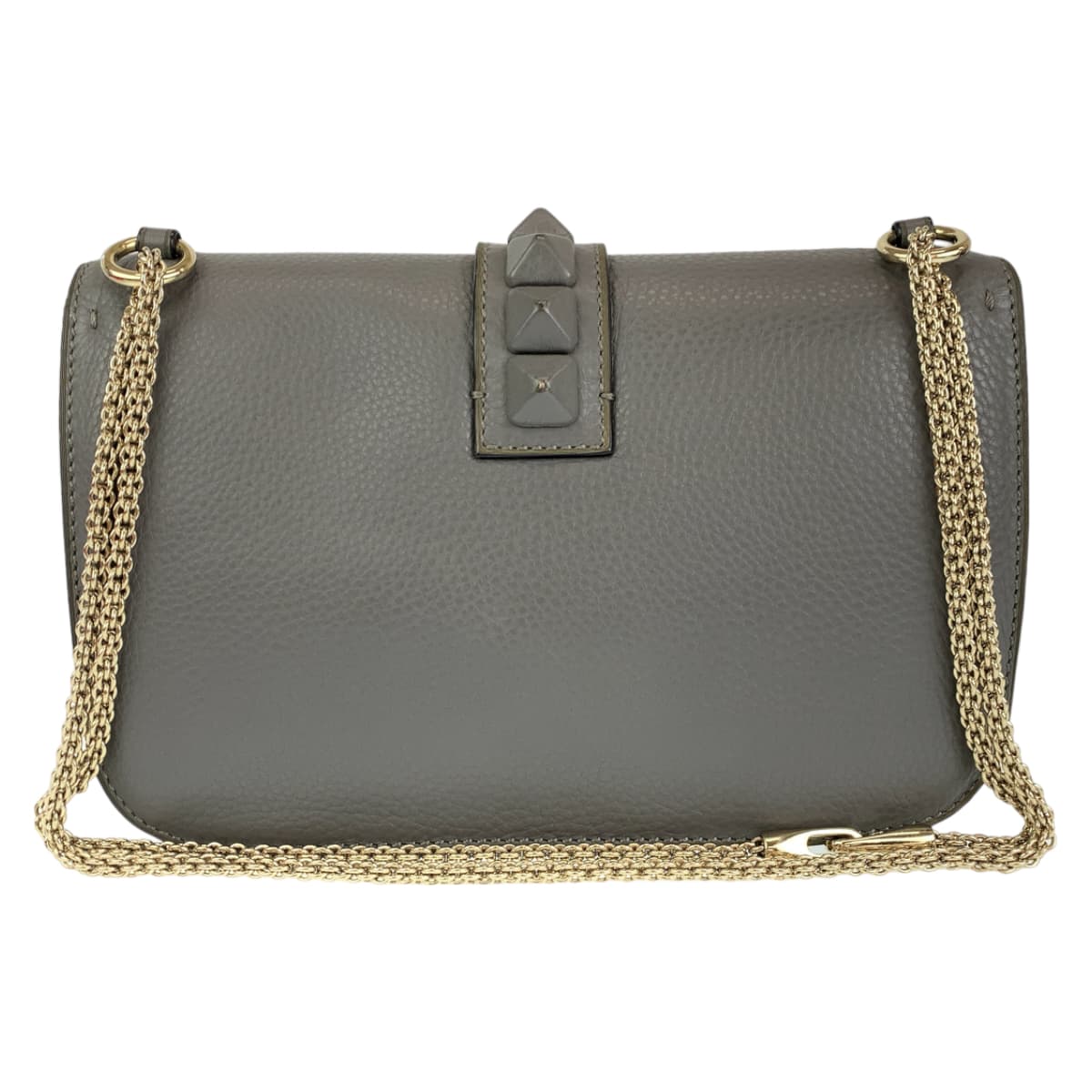 Valentino Rockstuds Leather Double Chain Shoulder Bag