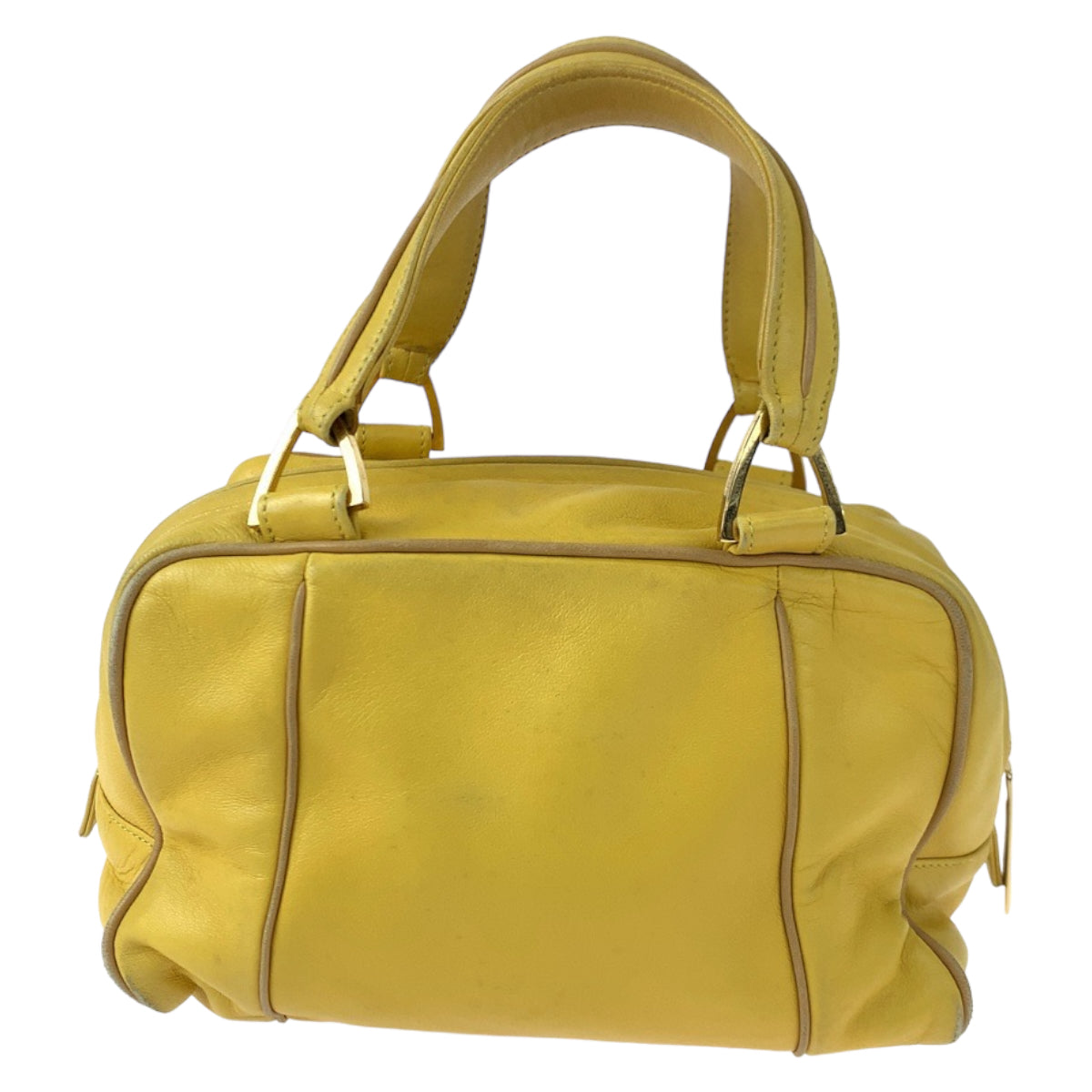 Loewe Anagram Yellow Leather Handbag 404768 in Very Good Condition