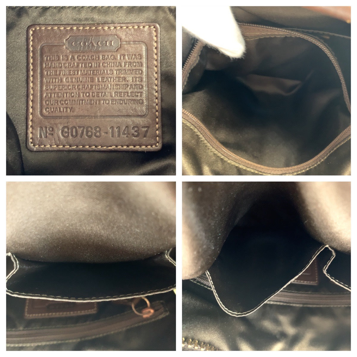 Coach Signature Brown Canvas Shoulder Bag in Very Good Condition