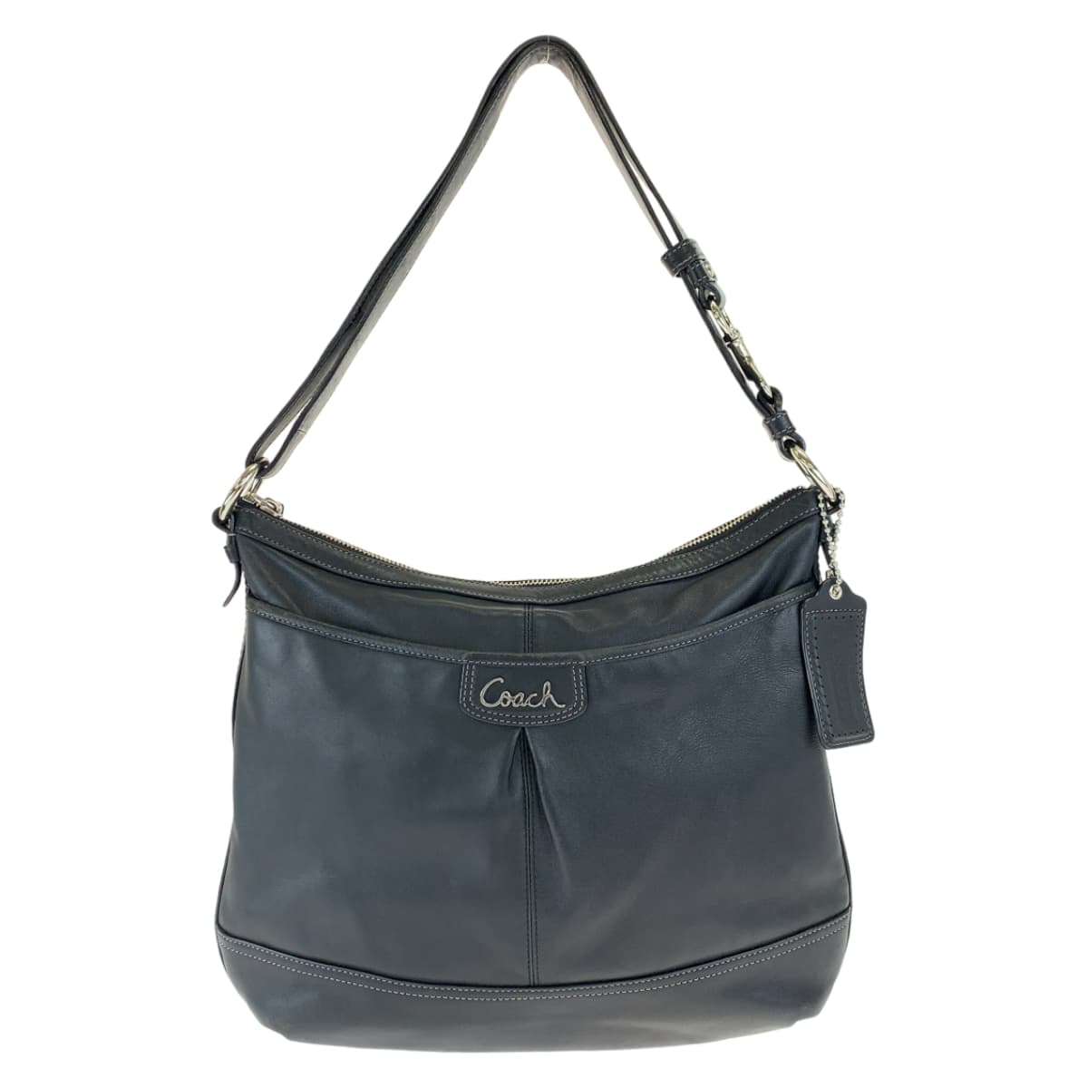 Coach Black Leather Shoulder Bag F19726 in Very Good Condition