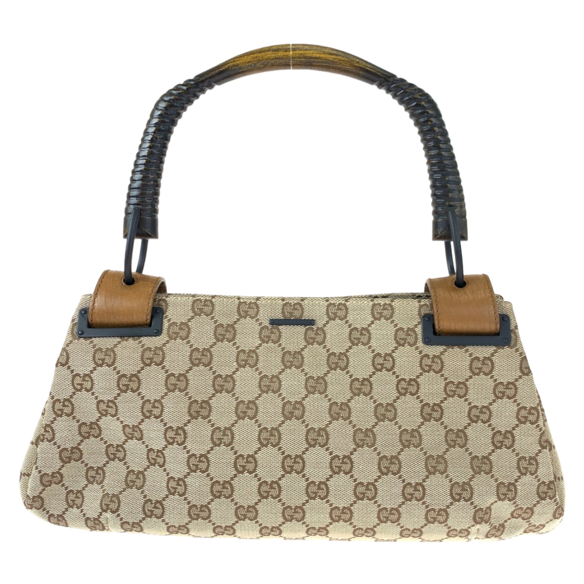 Gucci GG Canvas Wood Handle Handbag