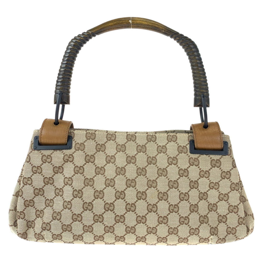 Gucci GG Canvas Wood Handle Handbag