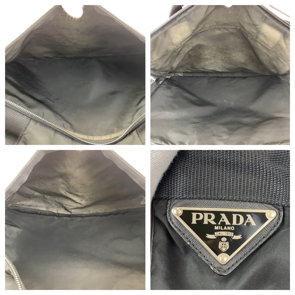 Prada Nylon Tessuto Logo Plate Briefcase 404878 in Very Good Condition