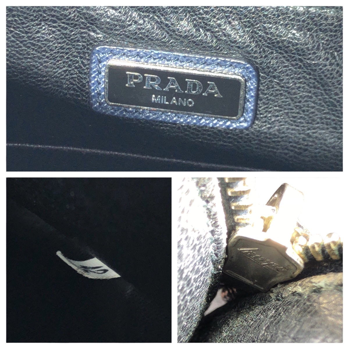 Prada Saffiano Leather Racing Car Clutch 404935 in Very Good Condition