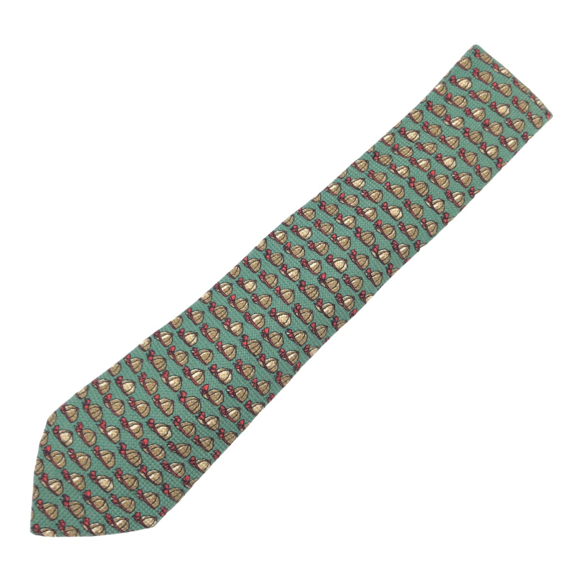 Hermes Silk Hat Pattern Tie in Very Good Condition