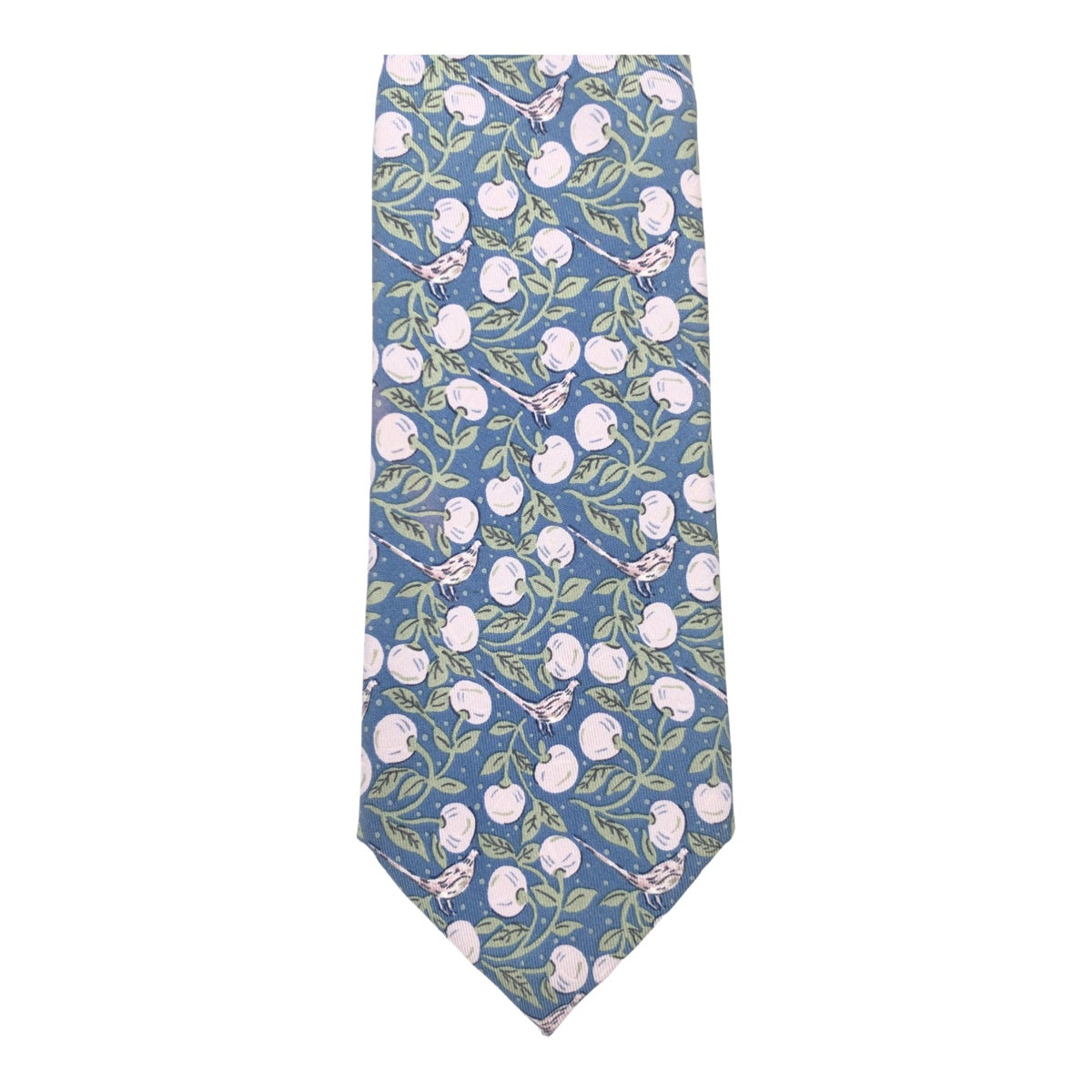 Hermes Silk Botanical Pattern Tie in Very Good Condition