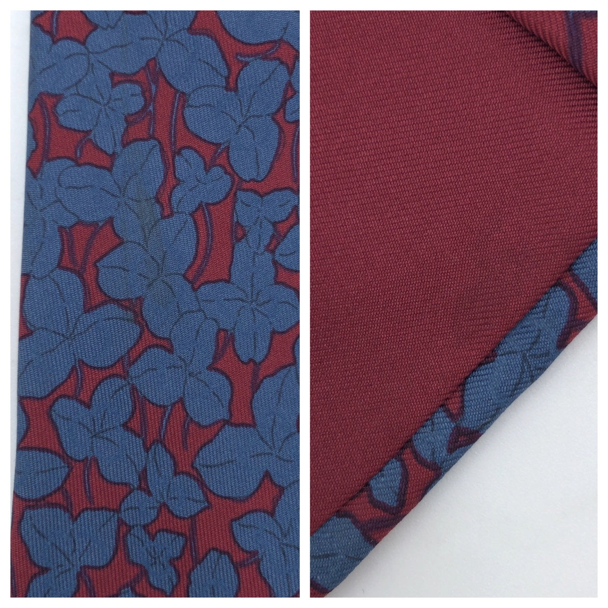 Hermes Silk Tie Blue Red in Very Good Condition