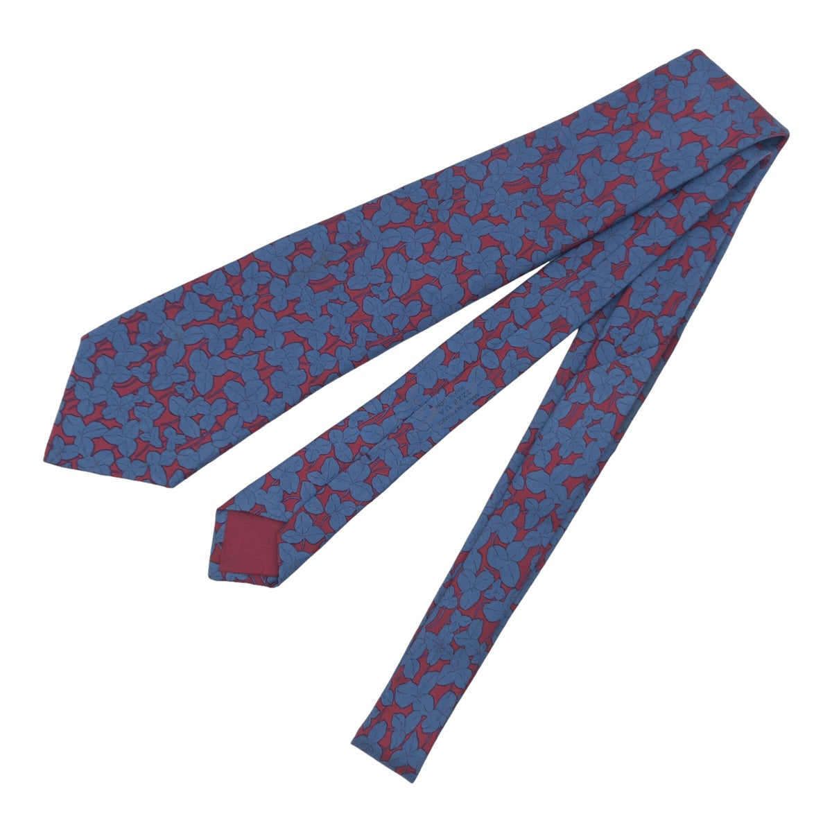 Hermes Silk Tie Blue Red in Very Good Condition