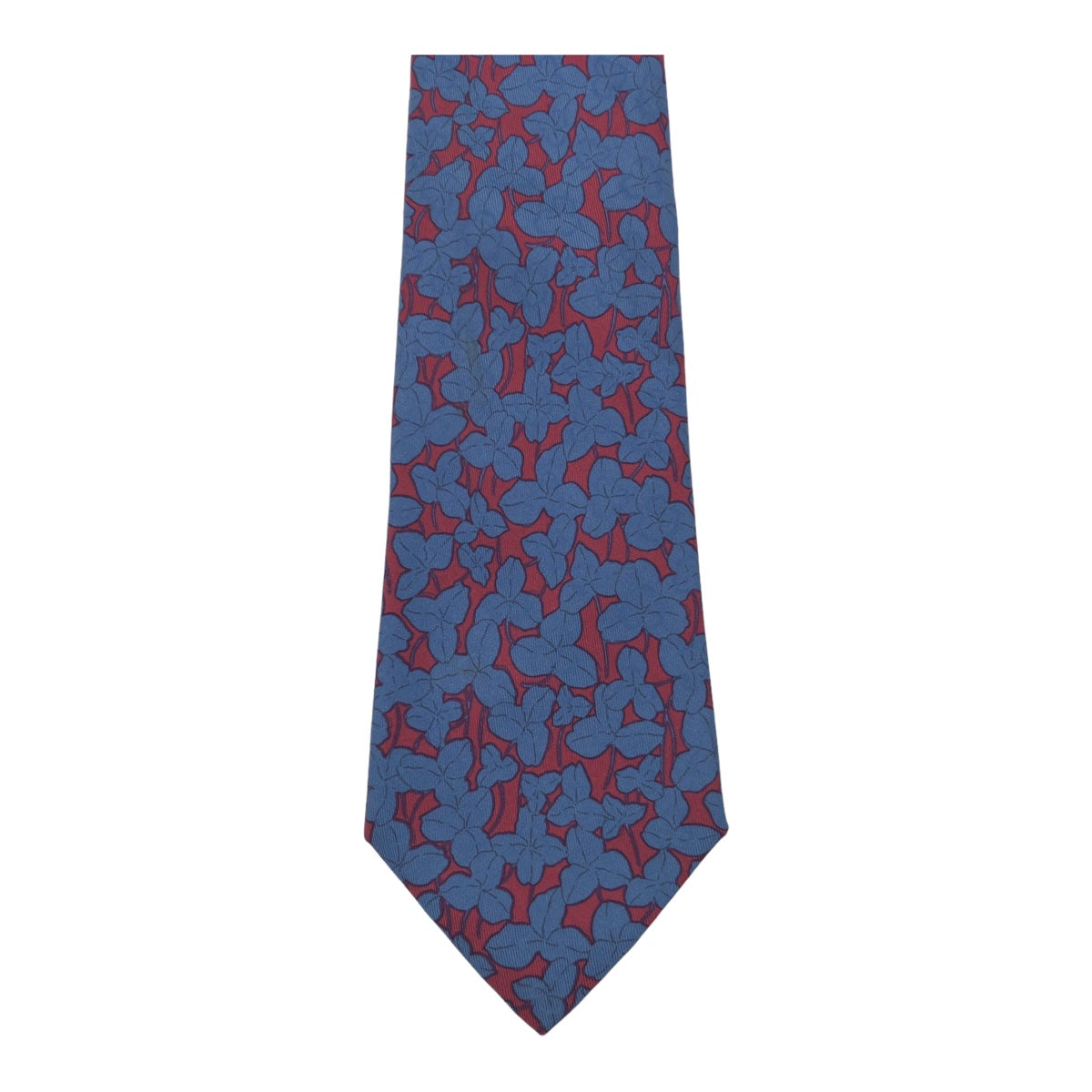 Hermes Silk Tie Blue Red in Very Good Condition