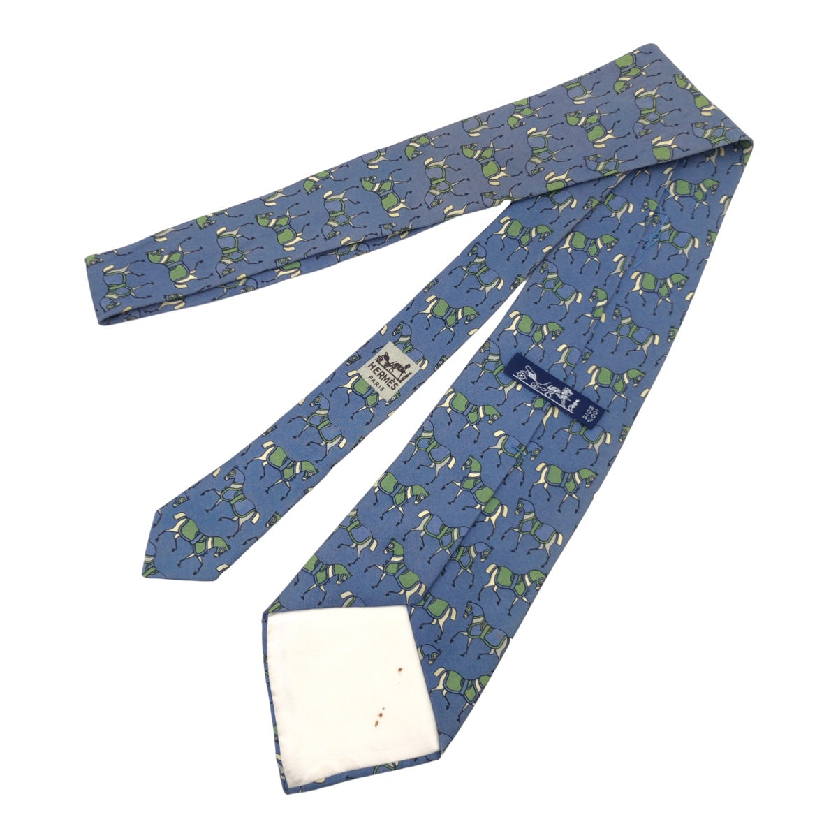 Hermes Silk Horse Pattern Tie in Good Condition