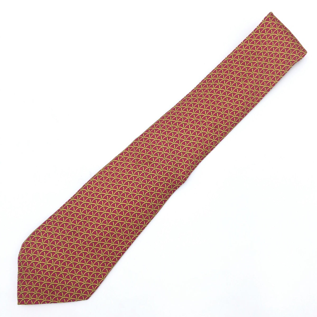 Hermes Silk Loop Pattern Tie 7729 OA in Very Good Condition