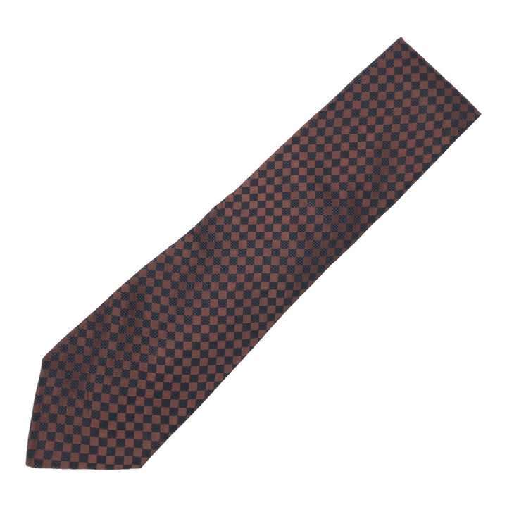 Fendi Silk Pequin Tie Brown in Very Good Condition