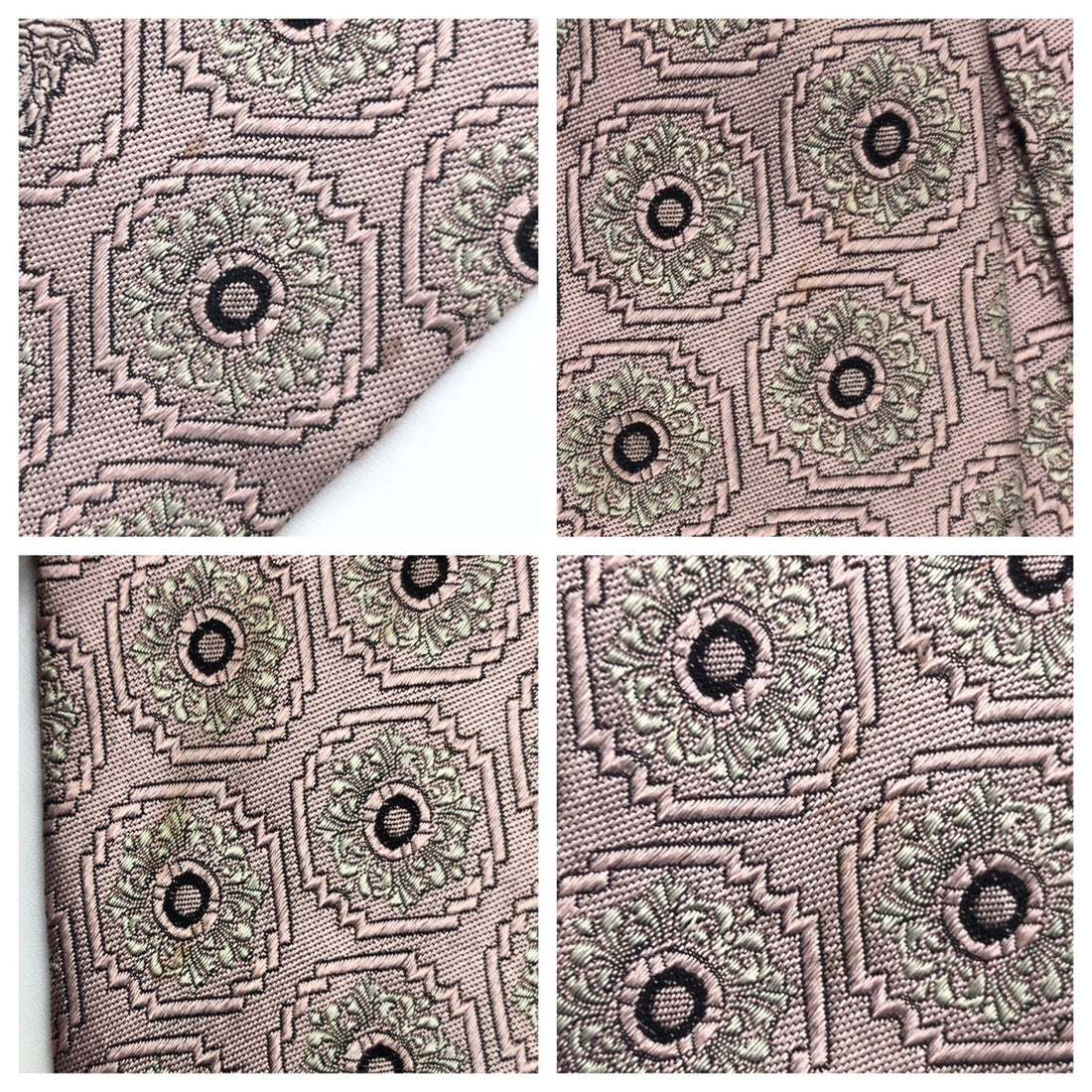 Versace Medusa Silk Tie Pink Silver in Very Good Condition